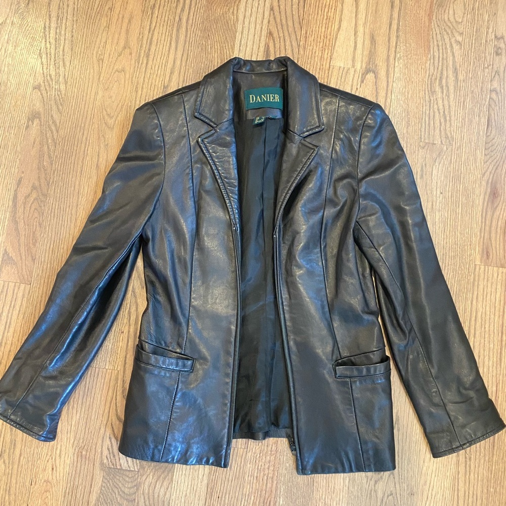 Leather blazer